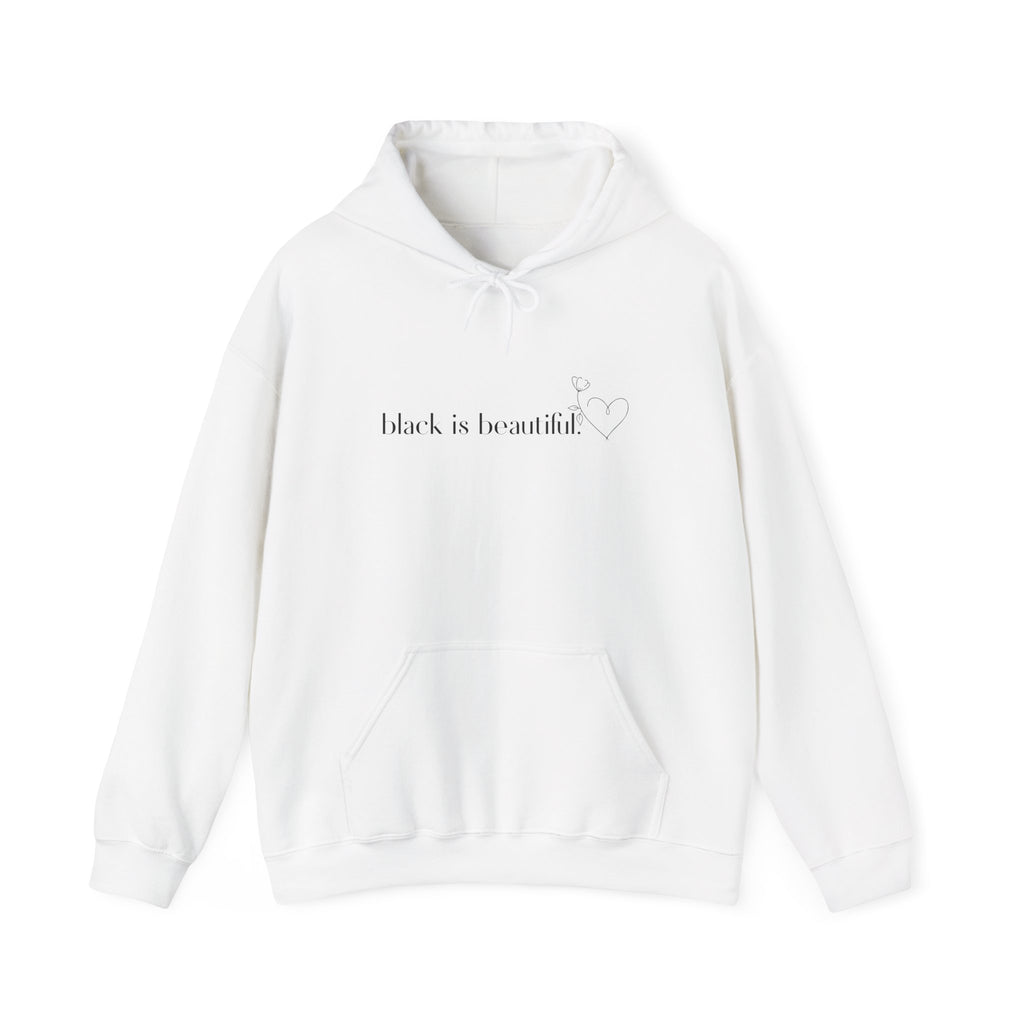 Black is Beautiful Hoodie | Unisex Heavy Blend Sweatshirt | Empowering Gift for Friends, Casual Wear, Cozy Fashion, Affirmation Clothing