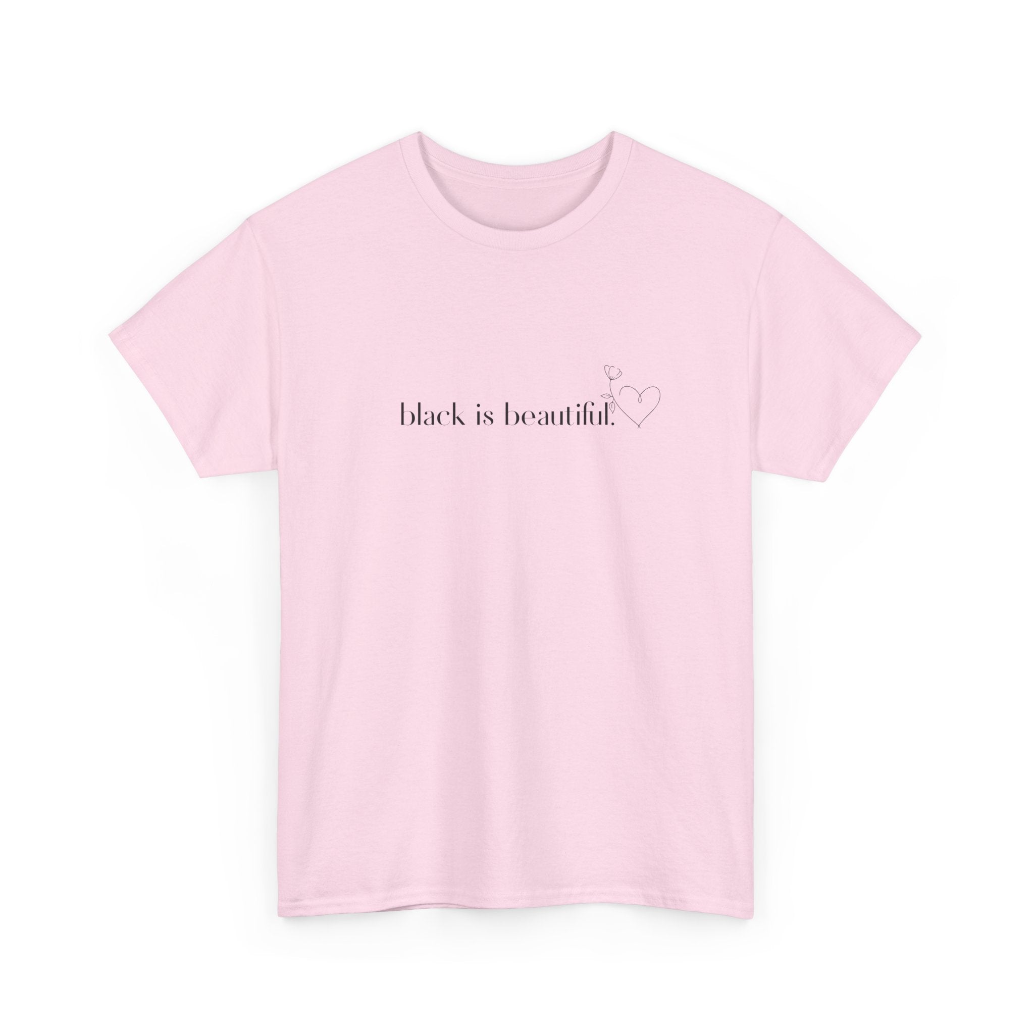 Black is Beautiful Unisex Heavy Cotton Tee, Affirmation Shirt, Inspirational Tee, Diversity Apparel, Casual Wear, Gift for Equality
