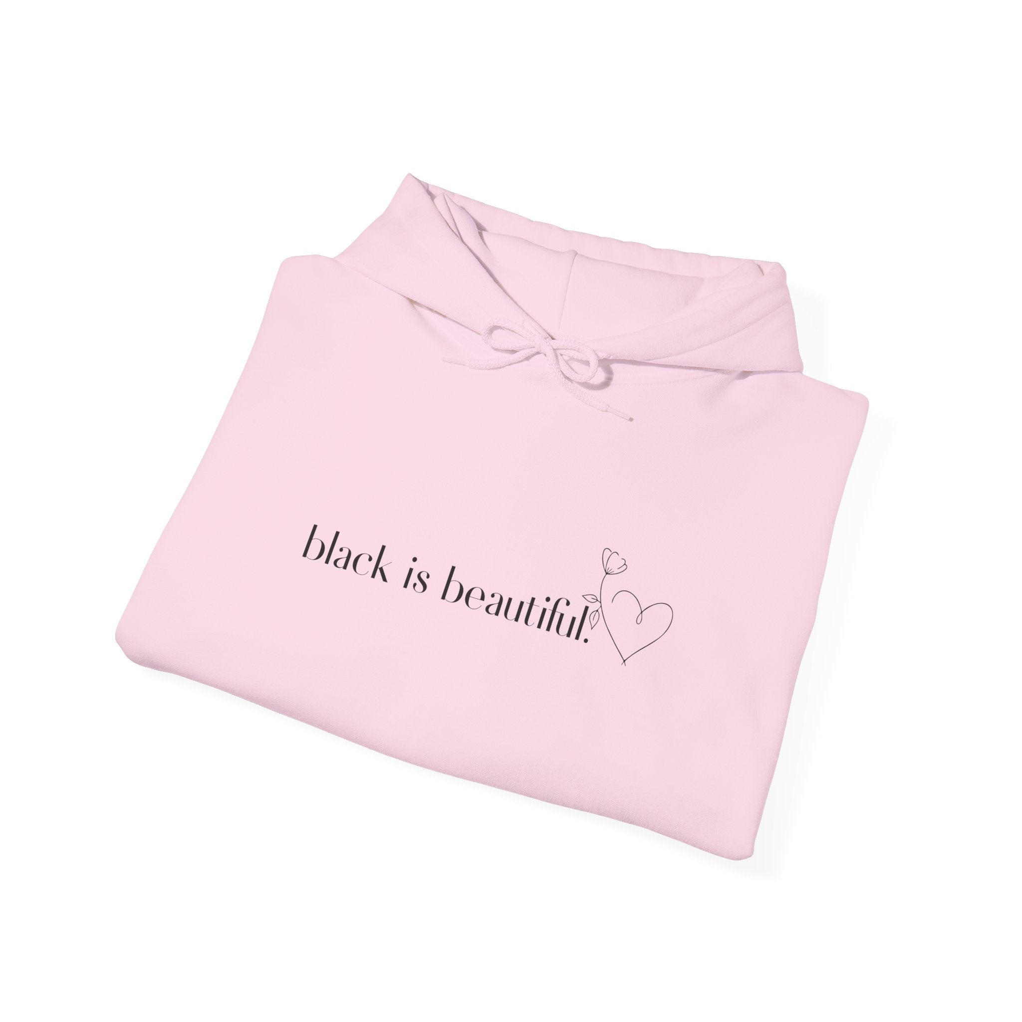 Black is Beautiful Hoodie | Unisex Heavy Blend Sweatshirt | Empowering Gift for Friends, Casual Wear, Cozy Fashion, Affirmation Clothing