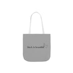 Black is Beautiful Canvas Tote Bag - Stylish & Eco-Friendly, Perfect for Fashion Lovers, Shopping, Gifts, Everyday Use, Eco-Conscious Style