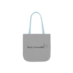 Black is Beautiful Canvas Tote Bag - Stylish & Eco-Friendly, Perfect for Fashion Lovers, Shopping, Gifts, Everyday Use, Eco-Conscious Style