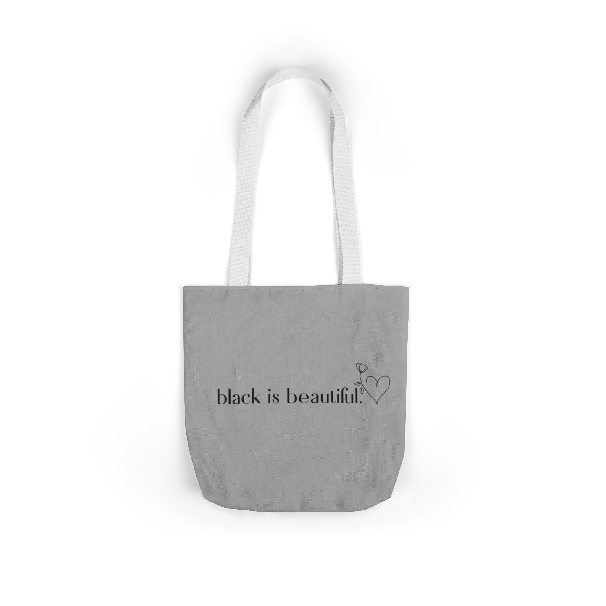Black is Beautiful Canvas Tote Bag - Stylish & Eco-Friendly, Perfect for Fashion Lovers, Shopping, Gifts, Everyday Use, Eco-Conscious Style