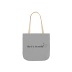 Black is Beautiful Canvas Tote Bag - Stylish & Eco-Friendly, Perfect for Fashion Lovers, Shopping, Gifts, Everyday Use, Eco-Conscious Style