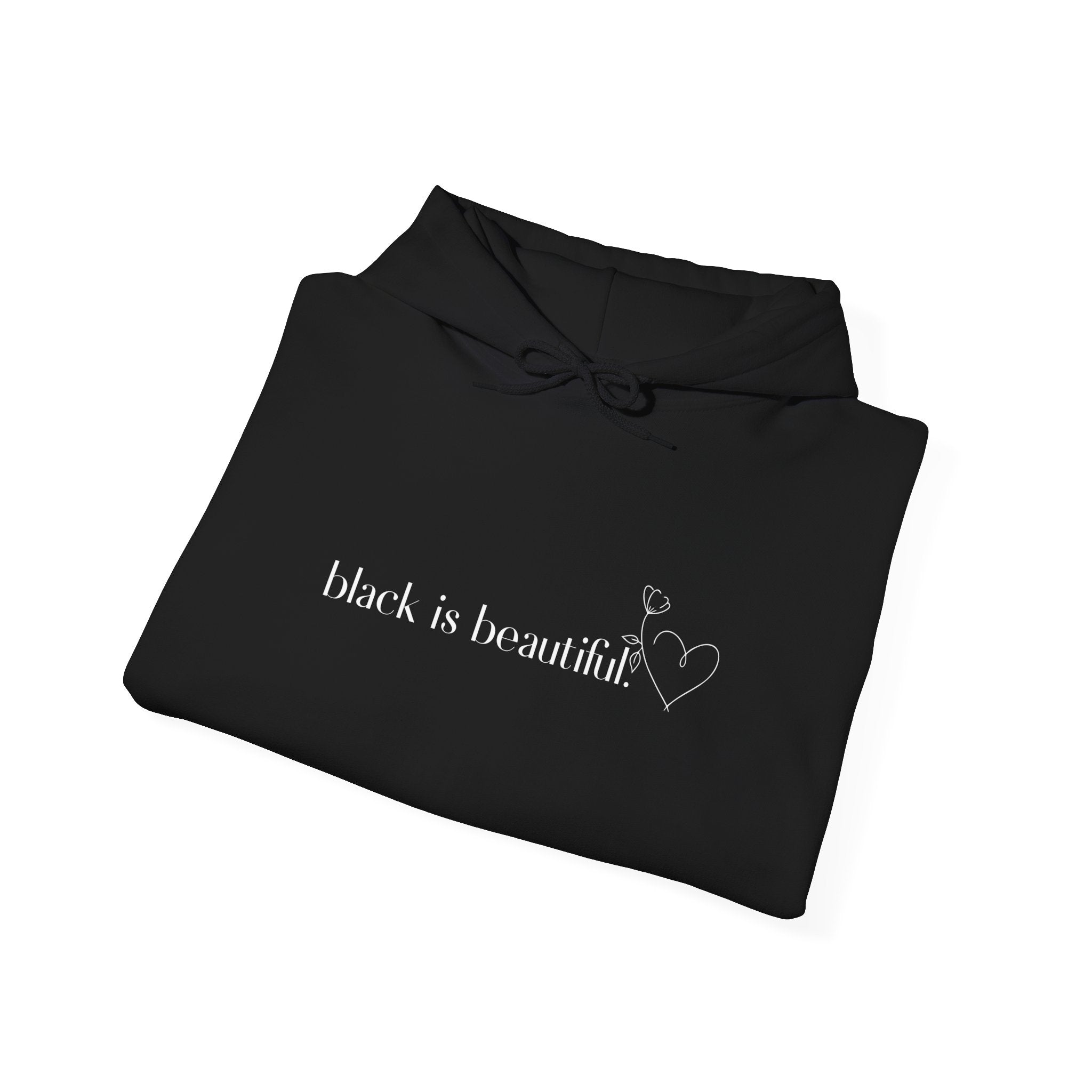 Black is Beautiful Hoodie | Unisex Heavy Blend Sweatshirt | Empowering Gift for Friends, Casual Wear, Cozy Fashion, Affirmation Clothing