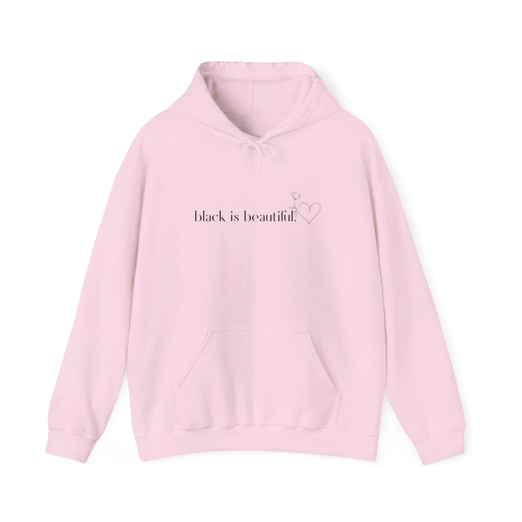 Black is Beautiful Hoodie | Unisex Heavy Blend Sweatshirt | Empowering Gift for Friends, Casual Wear, Cozy Fashion, Affirmation Clothing