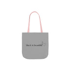 Black is Beautiful Canvas Tote Bag - Stylish & Eco-Friendly, Perfect for Fashion Lovers, Shopping, Gifts, Everyday Use, Eco-Conscious Style